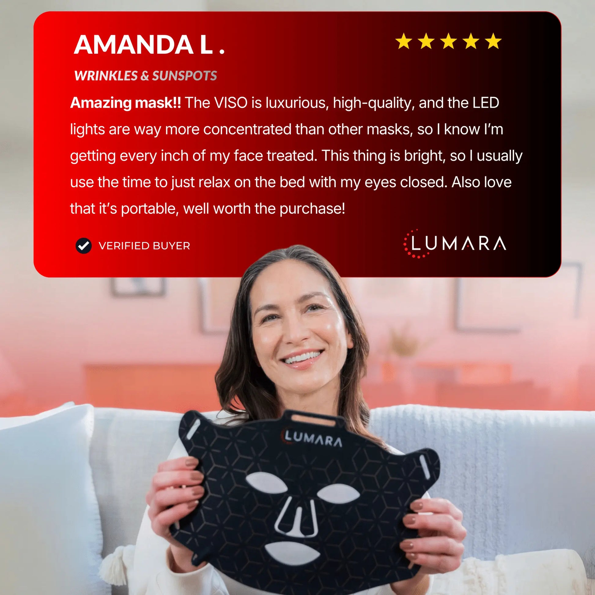 VISO - FDA Certified Red Light Therapy Mask Lumara