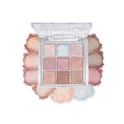 Nine-Color Eyeshadow Palette With Pearl, Fine Sparkle, Layerable Shimmer, Bright Glitter And Vibrant Colors New For Unisex High Class Cosmetics