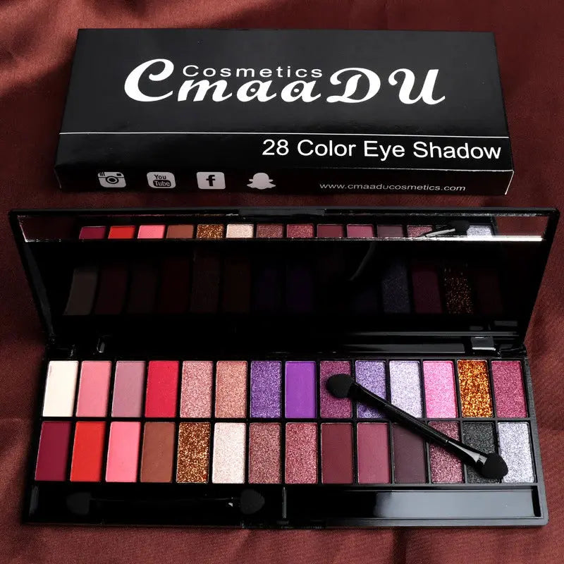 Makeup 28 Color Nude Eye Shadow Pallette Waterproof Eyeshadow Palette Lasting Make Up Brush Eyeshadow Palette Cosmetics TSLM1 High Class Cosmetics