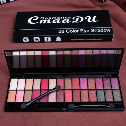 Makeup 28 Color Nude Eye Shadow Pallette Waterproof Eyeshadow Palette Lasting Make Up Brush Eyeshadow Palette Cosmetics TSLM1 High Class Cosmetics