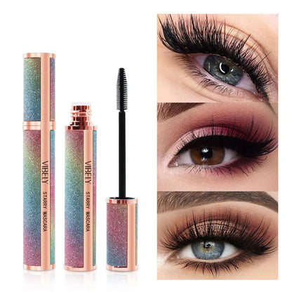 4D Brilliant Starry Sky Black  Mascara Slim, Thick, Curled, Waterproof, Long lasting, Non Staying Mascara High Class Cosmetics