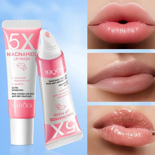 5X Niacinamide Plumping Lip Mask – Intense Hydration & Anti-Dryness for Soft, Pink Lips | Care Chapped Lips Overnig 10g/pc High Class Cosmetics