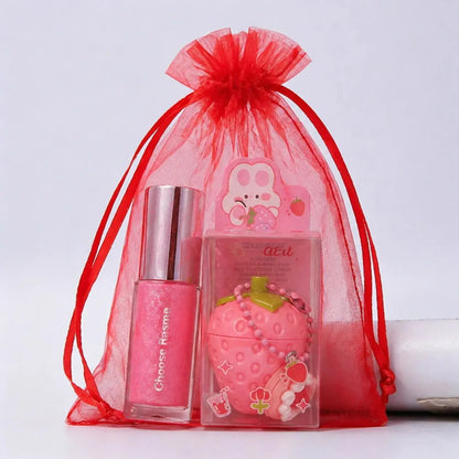 4-Color Random Sending Strawberry Lip Gloss Lipstick Moisturizing Winter Antifreeze Anti Crack Moisturizing Lasting lip balm High Class Cosmetics