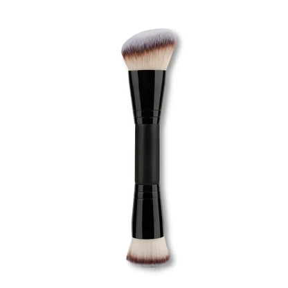 Facial Makeup Brush, a Portable Double-Headed Multi-Functional Makeup Brush, Foundation Brush, Contour Brush, Loose Powder Brush, Blush Brush, All-In-One Makeup Brush Suitable for Men and Women High Class Cosmetics