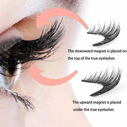 3D Natural Magnetic Eyelashes,With 5 Magnetic Lashes Shipping Box Eyelashes Handmade False Gift Reusable Support Drop Magne T6N2 High Class Cosmetics