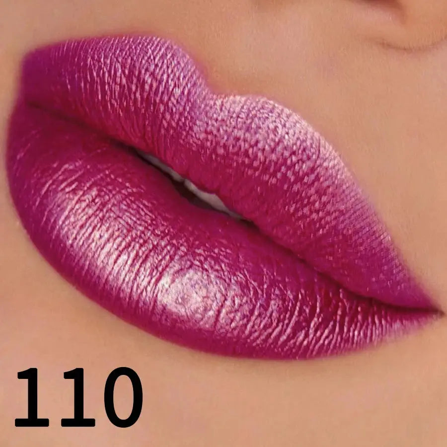 19 colors glitter lipstick hydrating red pink sparkling shine lip color highly pigmented lip tints metallic finish lip makeup High Class Cosmetics