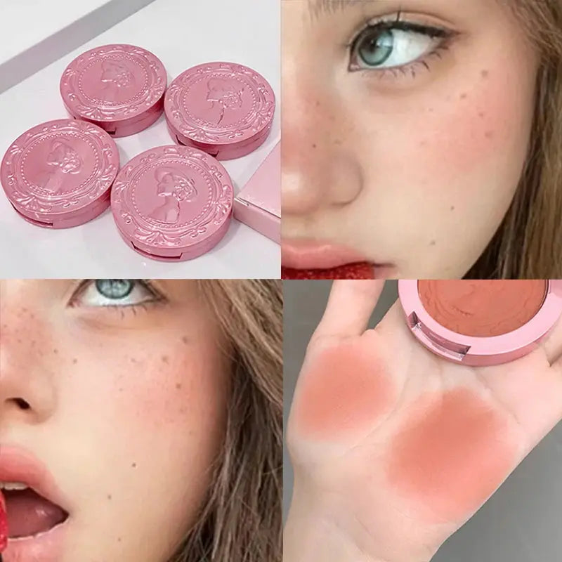 Three dimensional relief mist Color blush natural tender delicate hold makeup low saturation female blush cream High Class Cosmetics