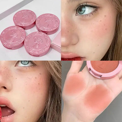 Three dimensional relief mist Color blush natural tender delicate hold makeup low saturation female blush cream High Class Cosmetics