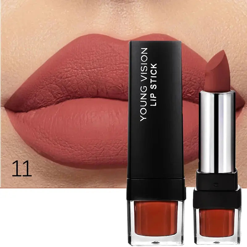 6-Color Matte Lipstick , Non-Fading, Non-Stick Cup Long-Lasting Velvet Finish, Smooth Matte Lip Color Waterproof Smudge-proof High Class Cosmetics