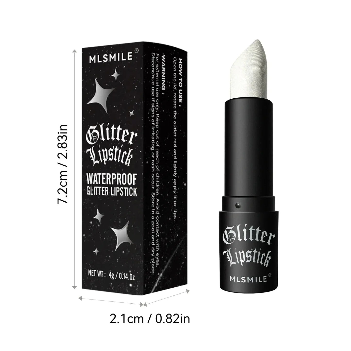 7Colors Glitter Lipstick Waterproof Long Lasting Diamond Pearlescent Metallic Lipstick Black Lipgloss Women Lips Makeup Cosmetic High Class Cosmetics