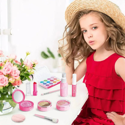 Children's Makeup Toy Set Simulated Beauty Makeup Box Set No Smearing No Liquid 10 Piece Non-toxic Set (Non Real Makeup) High Class Cosmetics