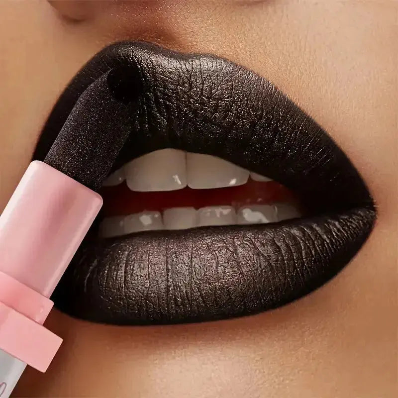 High Shine Pearlescent Lipstick, Long Wear Waterproof Lip Color, Moisturizing Plumping Lipstick for Charming Lips High Class Cosmetics
