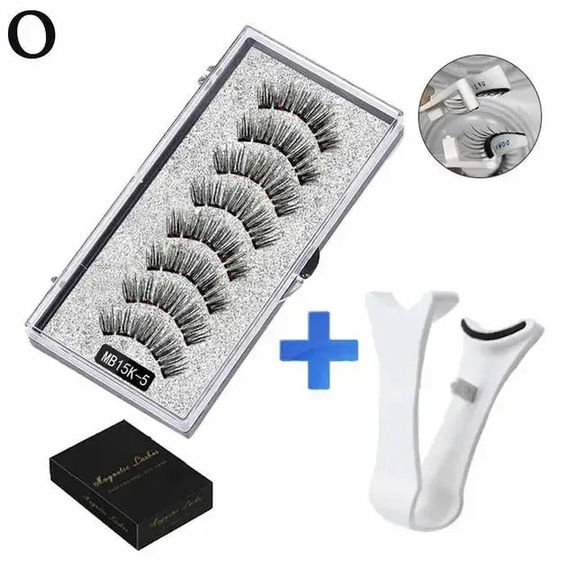 3D Natural Magnetic Eyelashes,With 5 Magnetic Lashes Shipping Box Eyelashes Handmade False Gift Reusable Support Drop Magne T6N2 High Class Cosmetics