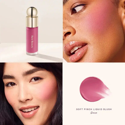 Rare Beauty Liquid Blush Silky and Glides On Smoothly Nature Long Lasting Plump Happy Hope Delight Stained Lipstick Gloss Makeup High Class Cosmetics