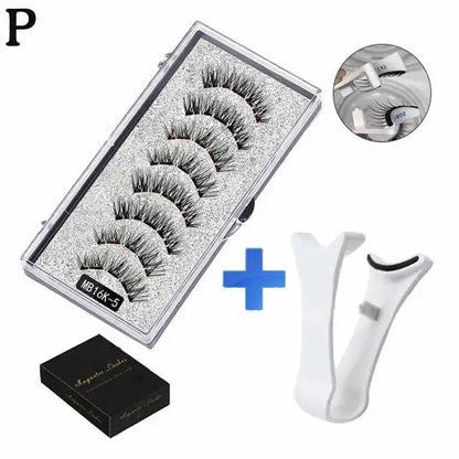 3D Natural Magnetic Eyelashes,With 5 Magnetic Lashes Shipping Box Eyelashes Handmade False Gift Reusable Support Drop Magne T6N2 High Class Cosmetics