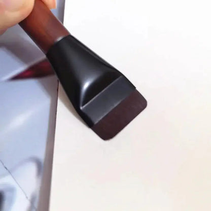 Ultra Thin Foundation Brush Flat Head Face Contour Brush Wooden Handle Make Up Brush Blending Foundation Cream Makeup Brushes High Class Cosmetics