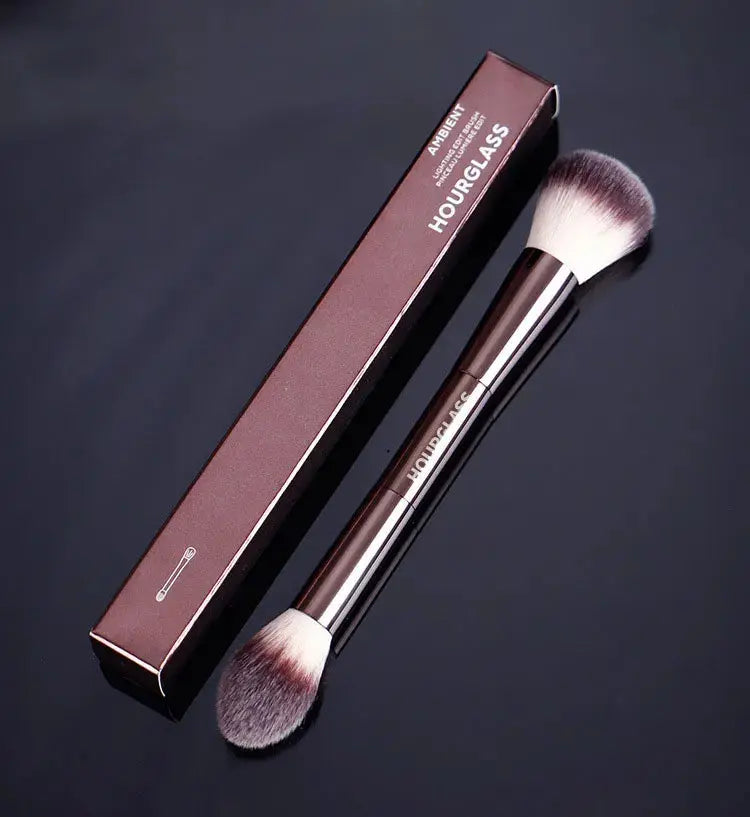 Makeup brush, powder brush, blush brush, loose powder brush, exquisite professional metal handle, double-head design, with box High Class Cosmetics