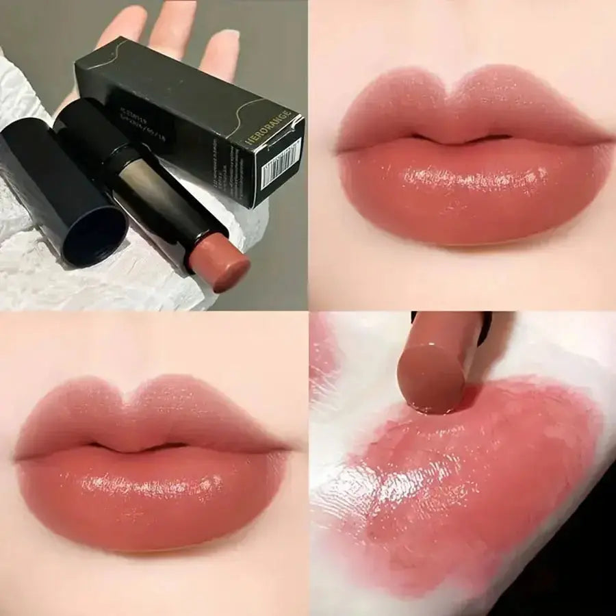 Lipstick red brown lipstick waterproof moisturizing mirror lipstick lip gloss natural long-lasting makeup Valentine's Day gift High Class Cosmetics