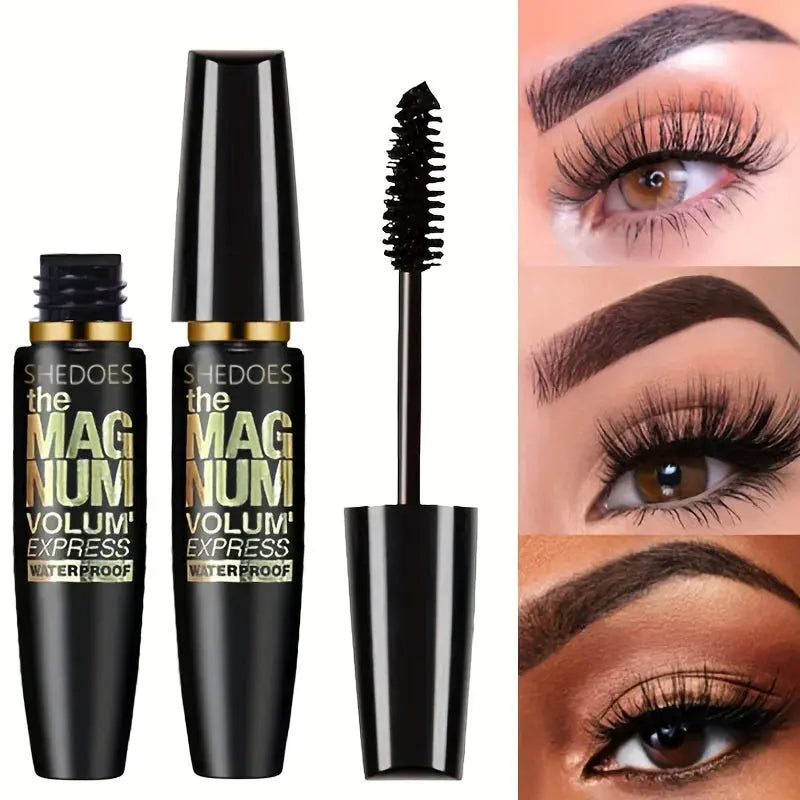 4D Black Mascara Thickening, Lengthening, Curling, Waterproof Liquid Fiber Mascara High Class Cosmetics