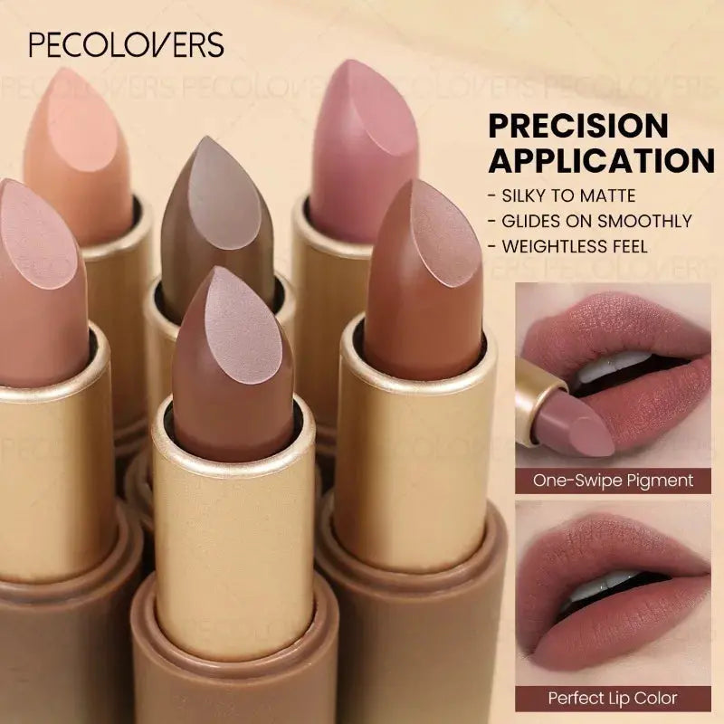 1pcs Multi-color Lipstick, Brown Lip Gloss, Waterproof and Long-lasting, Full and Charming Lips, Lip Cosmetics High Class Cosmetics