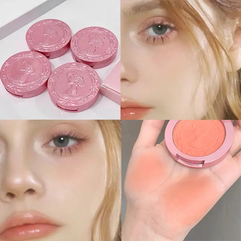 Three dimensional relief mist Color blush natural tender delicate hold makeup low saturation female blush cream High Class Cosmetics