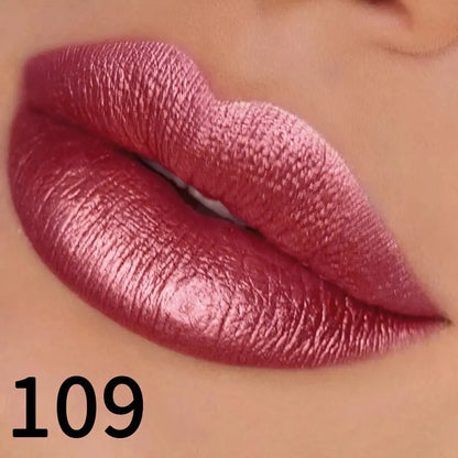 19 colors glitter lipstick hydrating red pink sparkling shine lip color highly pigmented lip tints metallic finish lip makeup High Class Cosmetics