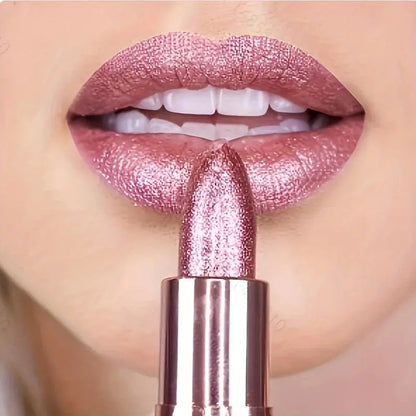 Rose smoke powder, bright starry sky, glossy velvet texture, durable, make your lips shiny, waterproof, anti-fouling. High Class Cosmetics