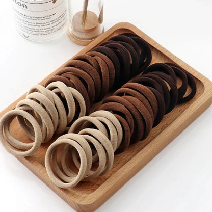 50/100 pieces of black and white hair bands, women's hair bands, high-elasticity rubber band hair bands, hair bands High Class Cosmetics