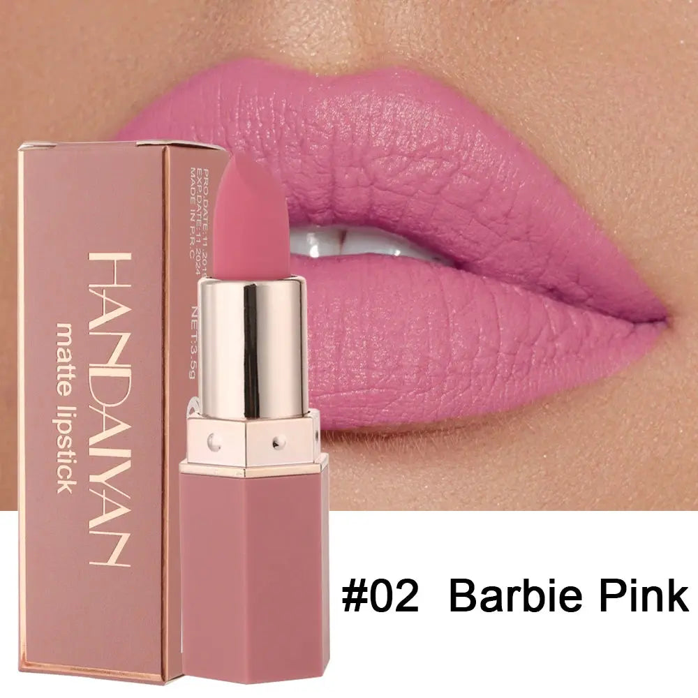 6-Color Matte Lipstick , Non-Fading, Non-Stick Cup Long-Lasting Velvet Finish, Smooth Matte Lip Color Waterproof Smudge-proof High Class Cosmetics