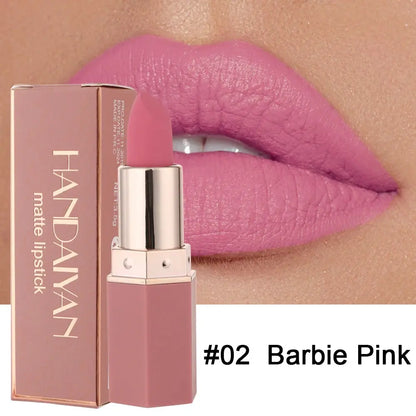 6-Color Matte Lipstick , Non-Fading, Non-Stick Cup Long-Lasting Velvet Finish, Smooth Matte Lip Color Waterproof Smudge-proof High Class Cosmetics