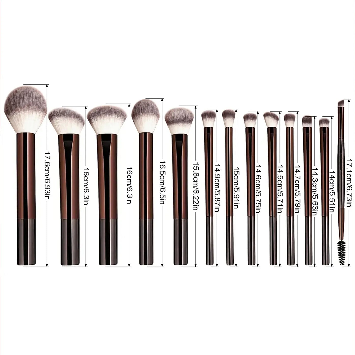 13PCS Makeup Brush Set Foundation Concealer Powder Eyeshadow Blush Brush Kabuki Blending Cosmetic Beauty Tool for Face High Class Cosmetics