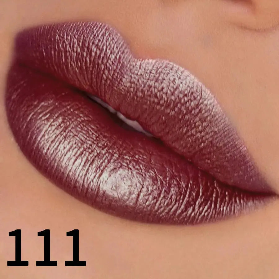 19 colors glitter lipstick hydrating red pink sparkling shine lip color highly pigmented lip tints metallic finish lip makeup High Class Cosmetics