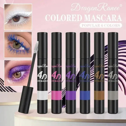 Colored Mascara Makeup 4D Silky Natural Long Eyelashes Mascara Waterproof Long-lasting Extension Thick Lasting Curling Mascara High Class Cosmetics
