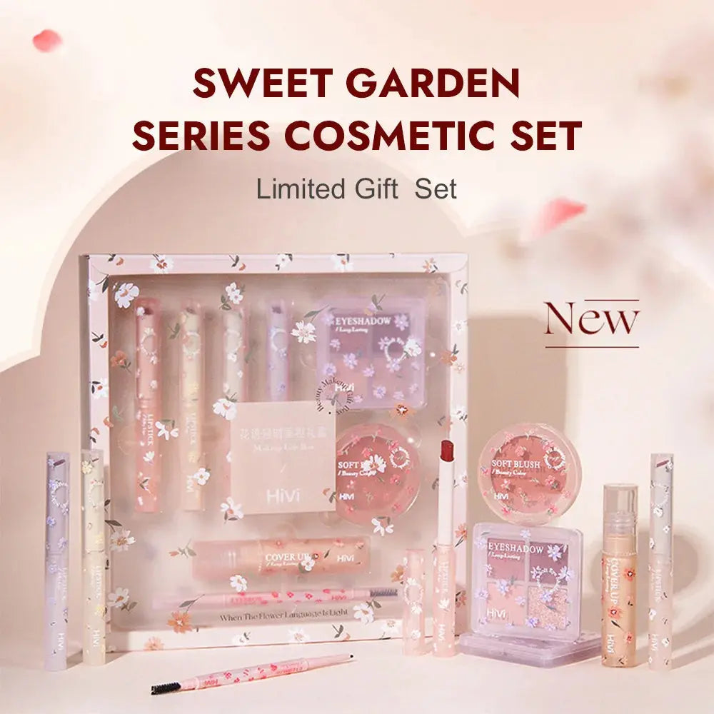 8-Piece Beauty Set with Lipstick, Concealer, Eyeshadow, Eyebrow, and Blush Makeup High Class Cosmetics