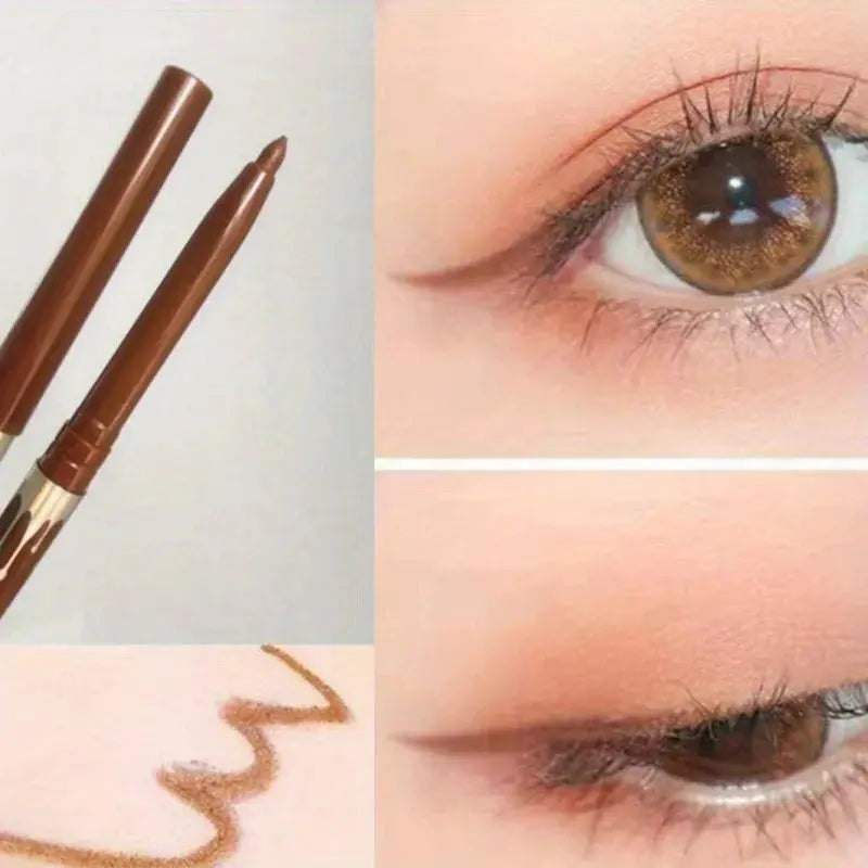 Waterproof Black Brown Eyeliner Gel Pencil Ultra-fine Matte Smooth Quick Dry Non-Smudge Easy Wear Eyeliner Pen Makeup for Eyes High Class Cosmetics