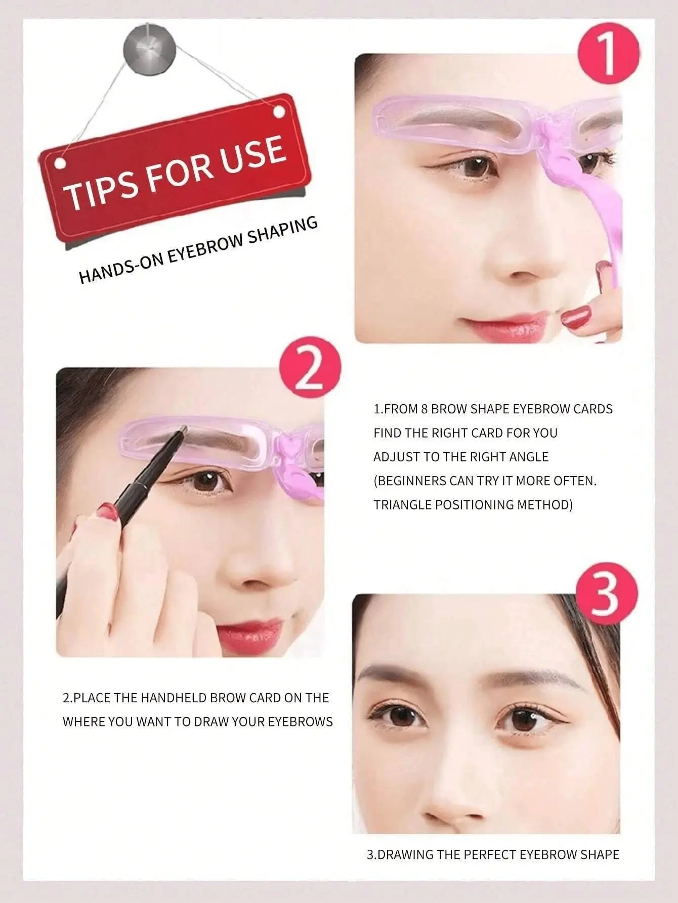 8Pcs Reusable Eyebrow Stencils,Eyebrow Shaping Kit,Eyebrow Makeup Template,Eyebrow Shaper-8 Styles For Different Eyebrow Shapes High Class Cosmetics