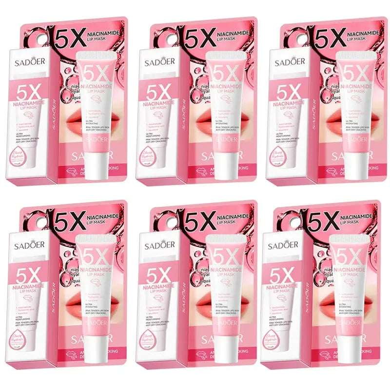 5X Niacinamide Plumping Lip Mask – Intense Hydration & Anti-Dryness for Soft, Pink Lips | Care Chapped Lips Overnig 10g/pc High Class Cosmetics