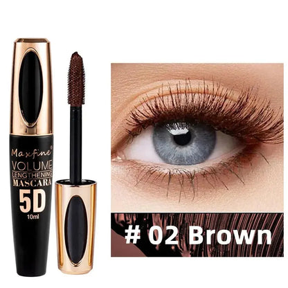 5D Silk Mascara with Big Eyes, Strong and Lasting Black Content and Length, Waterproof and Non-caking, and Prolonged Mascara. High Class Cosmetics