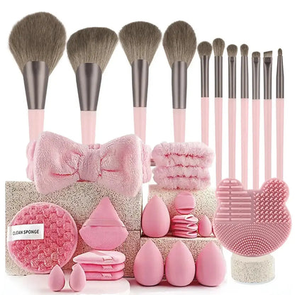 33pcs beauty set makeup kit  large and small beauty sponges for flawless makeup application and removal of makeup full set High Class Cosmetics