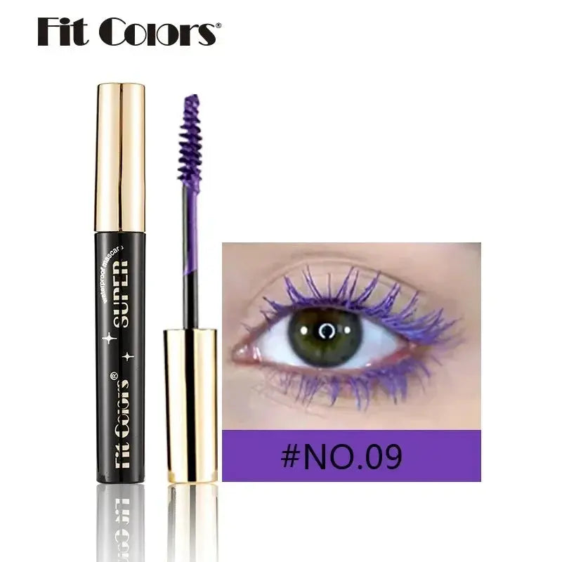 Colored Mascara Makeup 4D Silky Natural Long Eyelashes Mascara Waterproof Long-lasting Extension Thick Lasting Curling Mascara High Class Cosmetics