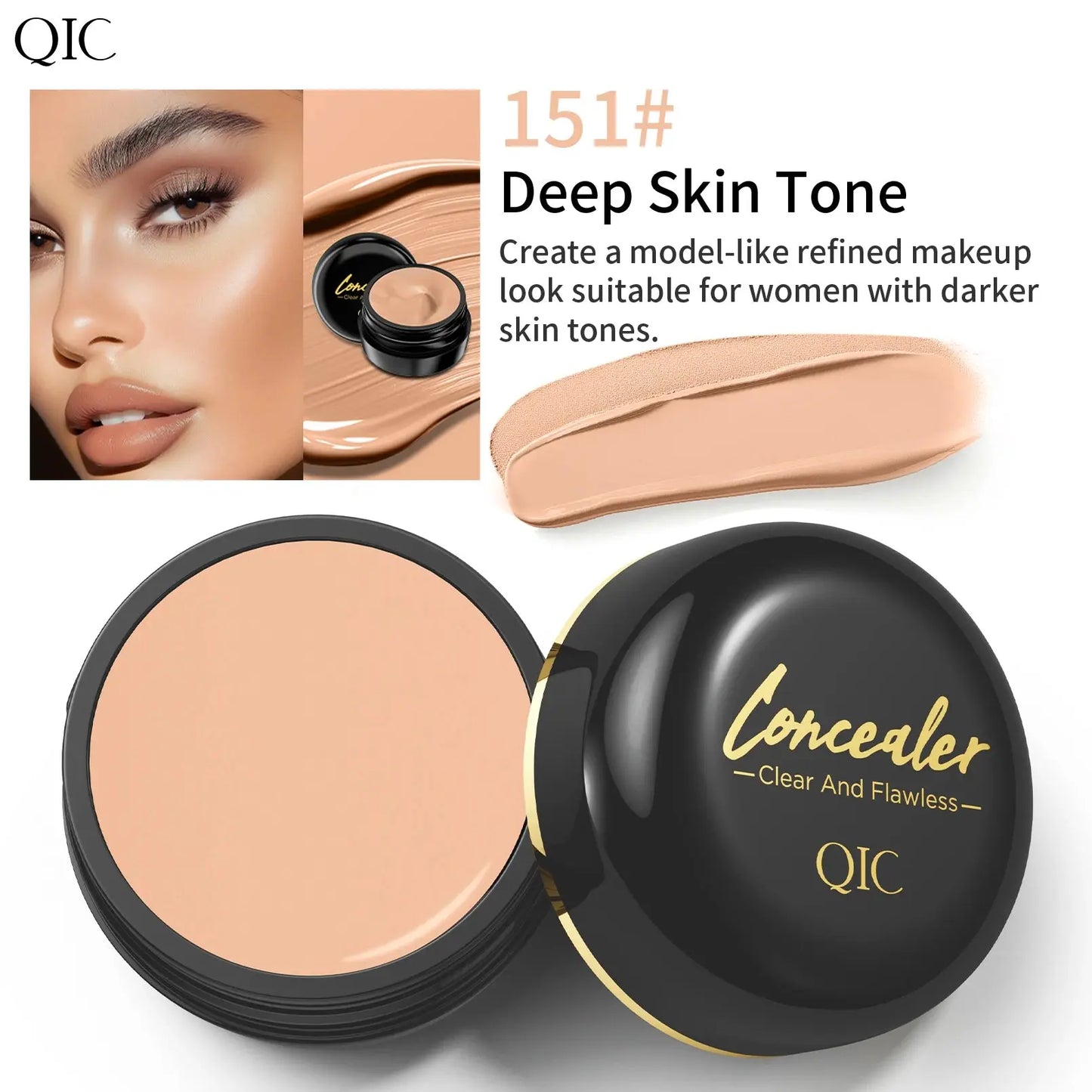 Waterproof Full Coverage Concealer for Tattoos, Scars - Natural Finish Foundation for All Skin Tones & Types High Class Cosmetics
