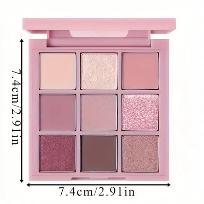 New 9 Color Smokey Eyeshadow Palette Color Glitter Pearl & Matte Pressed Powder Waterproof Pigmented Eyeshadow Palette High Class Cosmetics