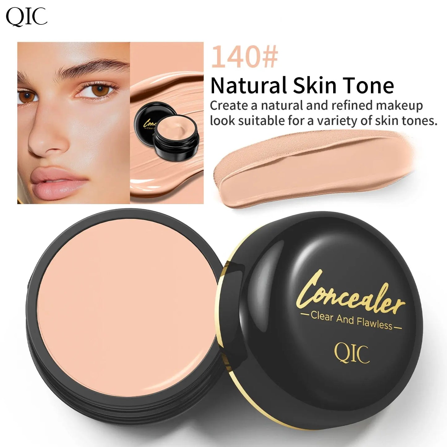 Waterproof Full Coverage Concealer for Tattoos, Scars - Natural Finish Foundation for All Skin Tones & Types High Class Cosmetics
