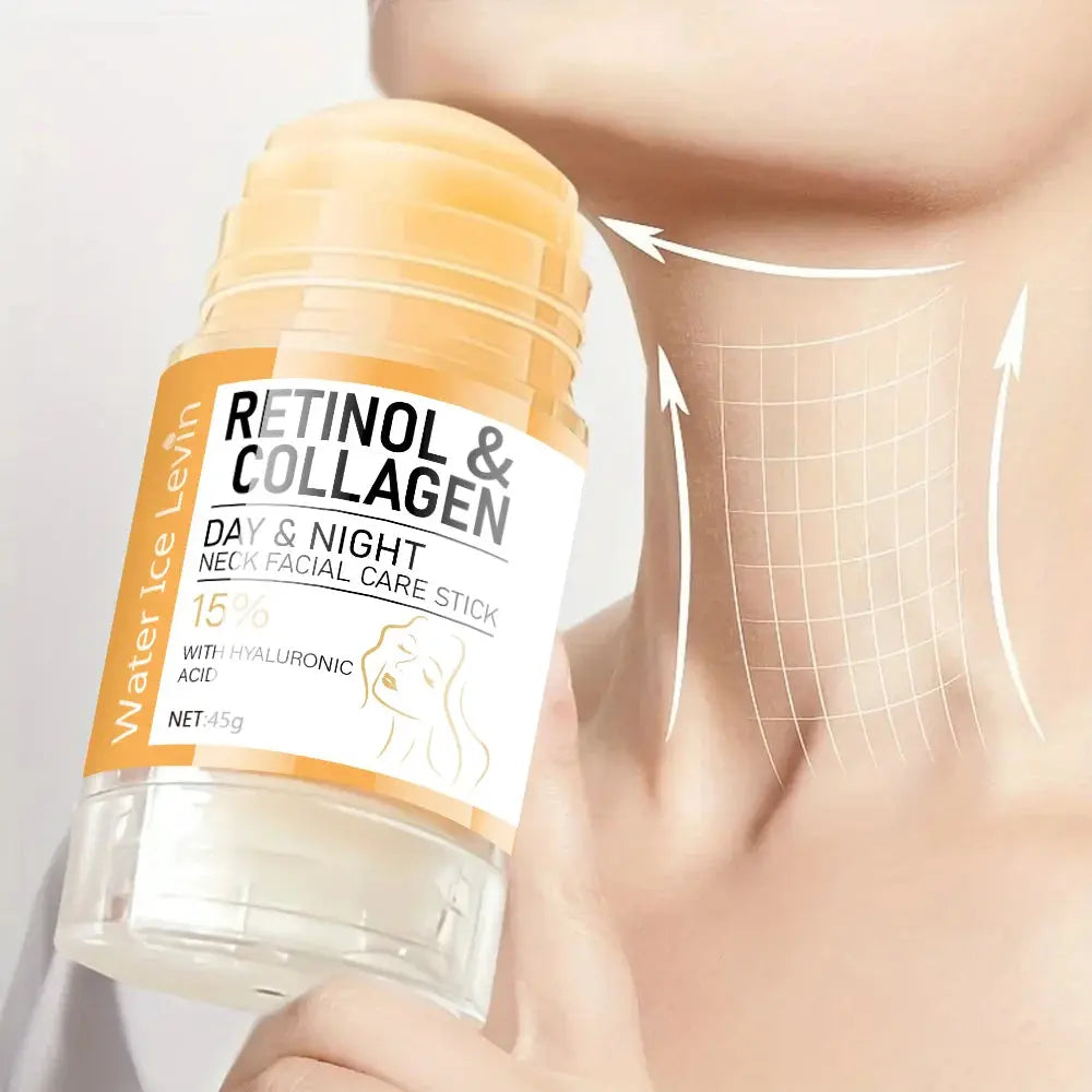 Retinol and Collagen Facial Neck Cream, Lifting Neck, Firming and Moisturizing Skin, Powerful Moisturizing Neck and Facial Skin, Brightening Neck Texture High Class Cosmetics