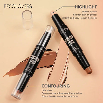 Double Head Highlight Pen Face Make Up Liquid Waterproof Contouring Foundation Contour Makeup Concealer Stick Pencil Cosmetics High Class Cosmetics