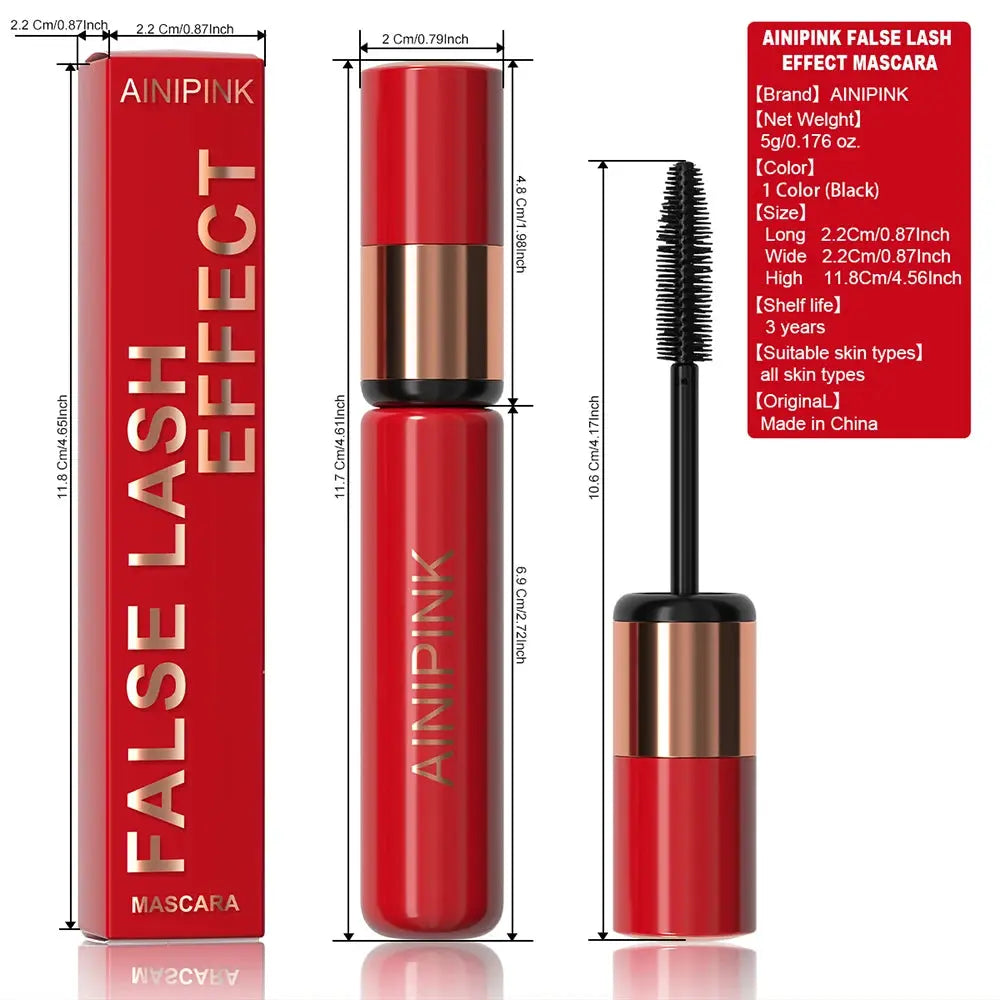 Curling Volumizing Black Mascara Lengthening Waterproof Long-lasting Smudge-proof Y2K Daily&Party Makeup Gift Suitable For Skins High Class Cosmetics