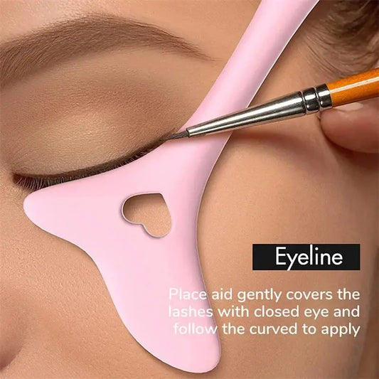 Wholesale  Multi-functional Eyeliner Stencil Wing Tips Silicone Eyeliner Aid Drawing Lipstick Wearing Aid Reusable Makeup Tools High Class Cosmetics