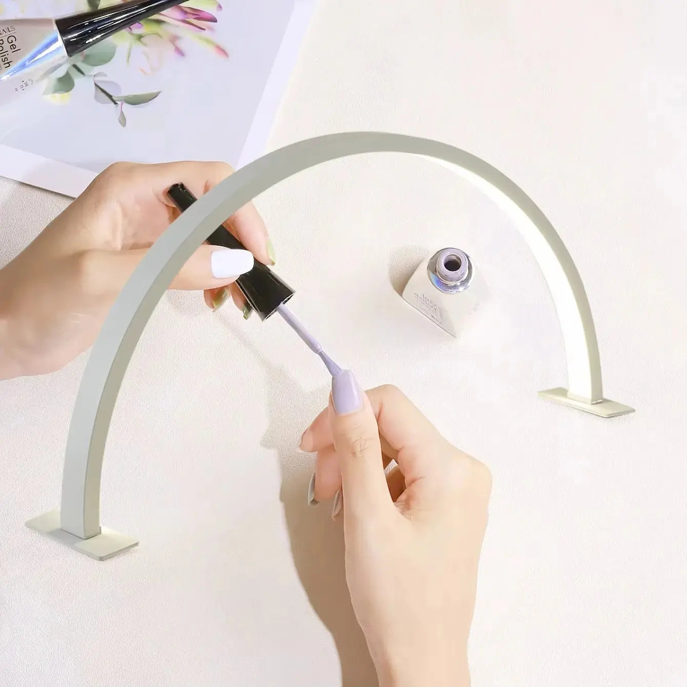 Nail Lamp LED Half Moon Beauty and Brightening Beauty Salon Desktop Lamp Eyelash Beauty Makeup Eye Care Nail Art Special Lights High Class Cosmetics