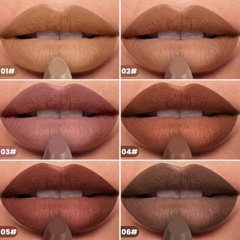 1pcs Multi-color Lipstick, Brown Lip Gloss, Waterproof and Long-lasting, Full and Charming Lips, Lip Cosmetics High Class Cosmetics