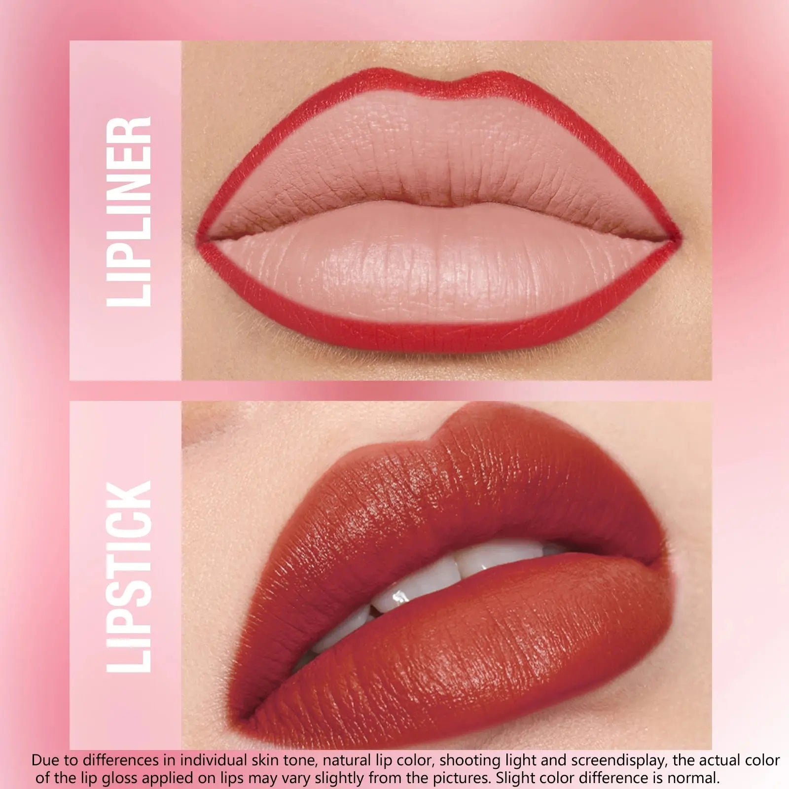 Integrated waterproof lipliner+lipstick lipstick lipstick set,no smudge,no fade,no cup,durable,easy to create a perfect makeup! High Class Cosmetics